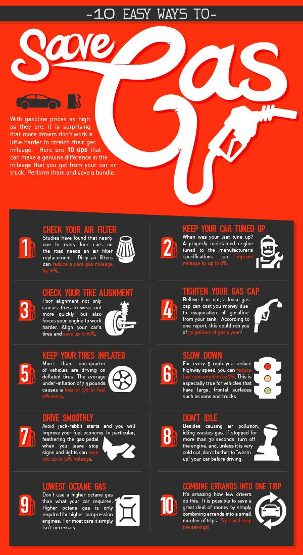 10 Ways To Save Gas